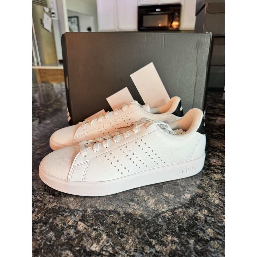 Adidas‎ Advantage 2.0 Women White Black Low Top Sneakers IF1661 Size 9 NEW